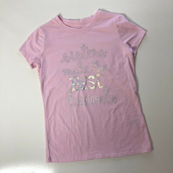 Cat & Jack Size L 10/12 Girls Sisters Best Friends pink - Picture 2 of 7